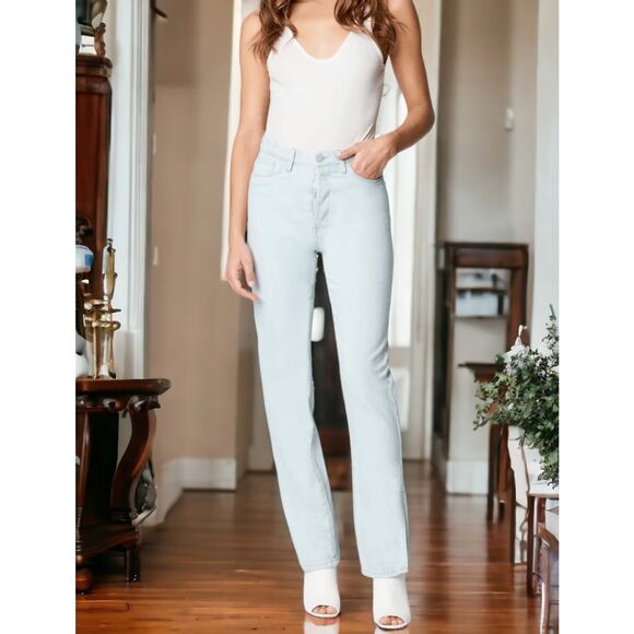 NWT - Blank NYC The Cooper Slim Straight Leg Jeans w/ Slit Super Power Wash 24 - Picture 6 of 7